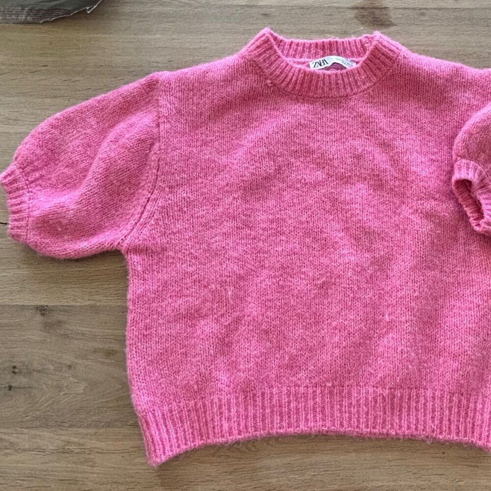 Zara Women's Pink Jumper - Size S